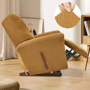 4-Piece Elastic Fleece Recliner Sofa Protective Slipcover Set