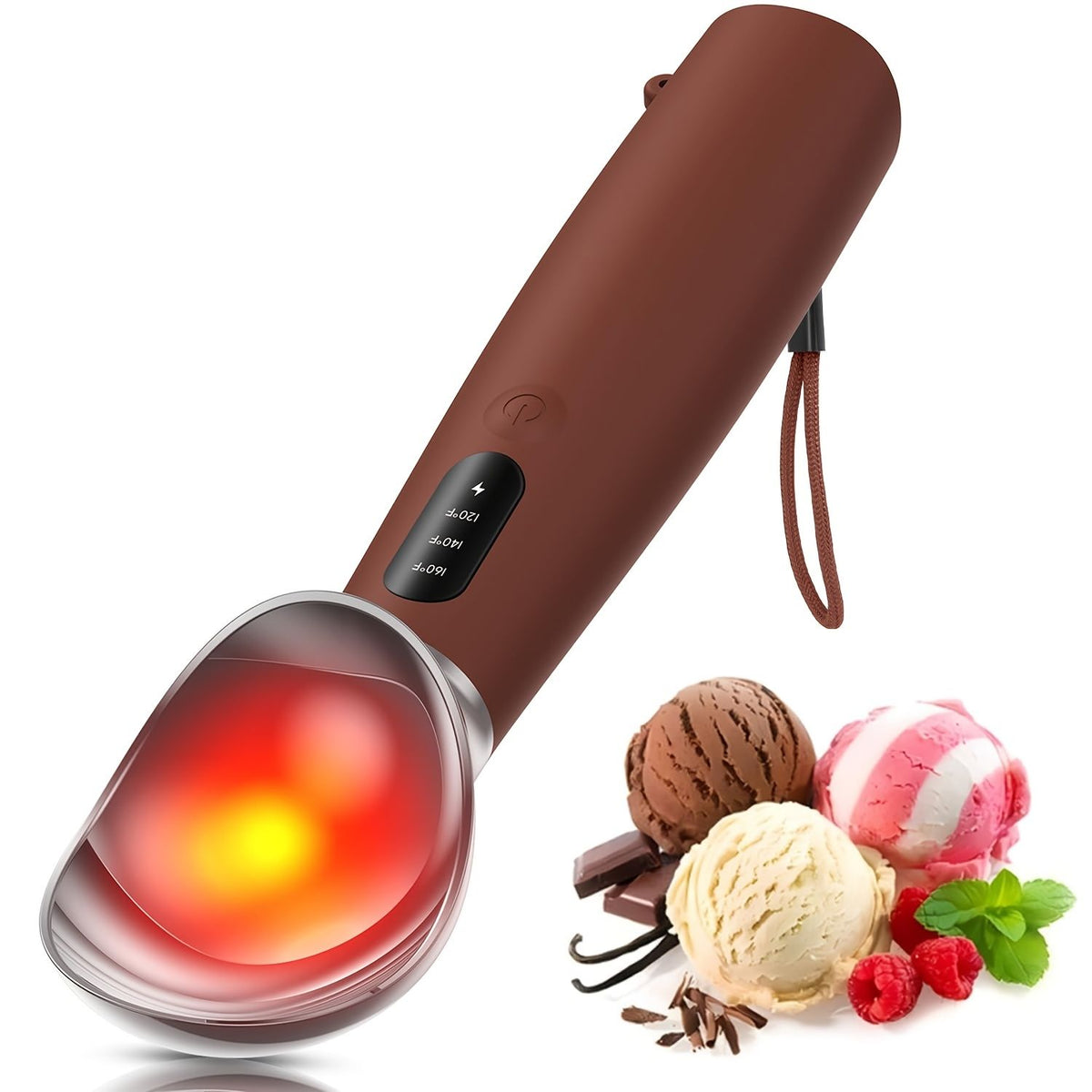 Electric Heated Ice Cream Scoop with 3 Temperature Settings