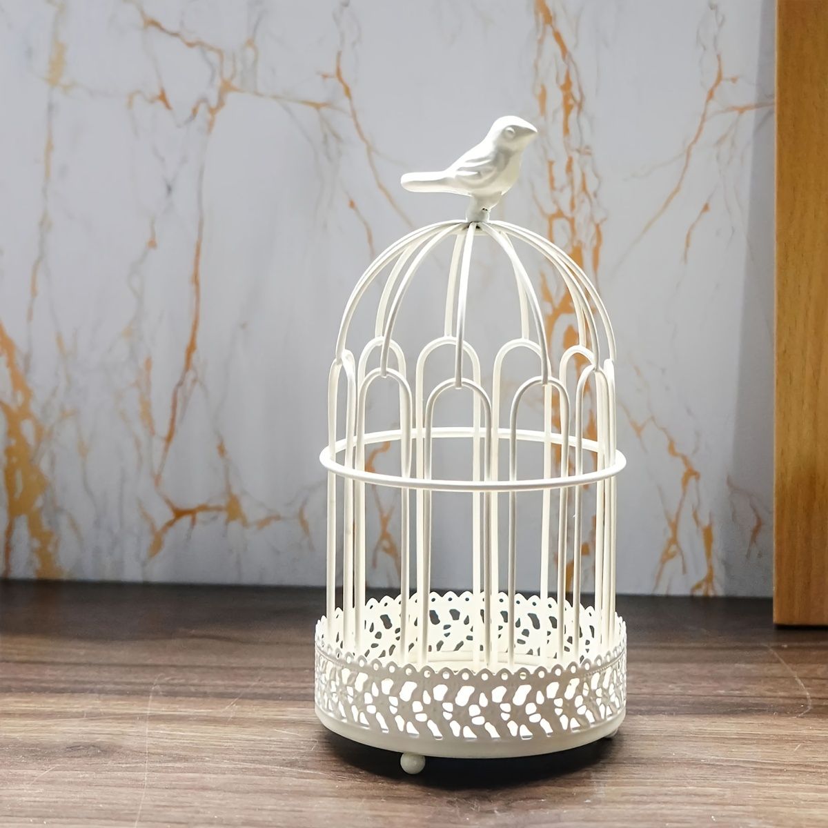 Vintage Birdcage Candle Holder Iron Candlestick