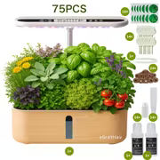 1.32 Gal 14-Plant Indoor Hydroponic Growing Kit with LED Grow Light