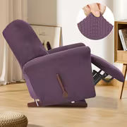 4-Piece Elastic Fleece Recliner Sofa Protective Slipcover Set