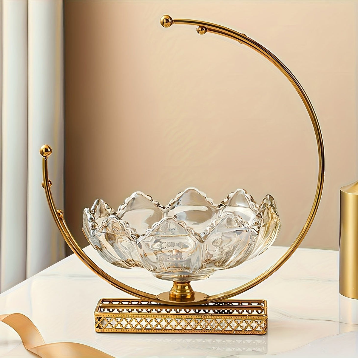 Modern Glass Plate Elegant Light Bowl Minimalist Home Decor