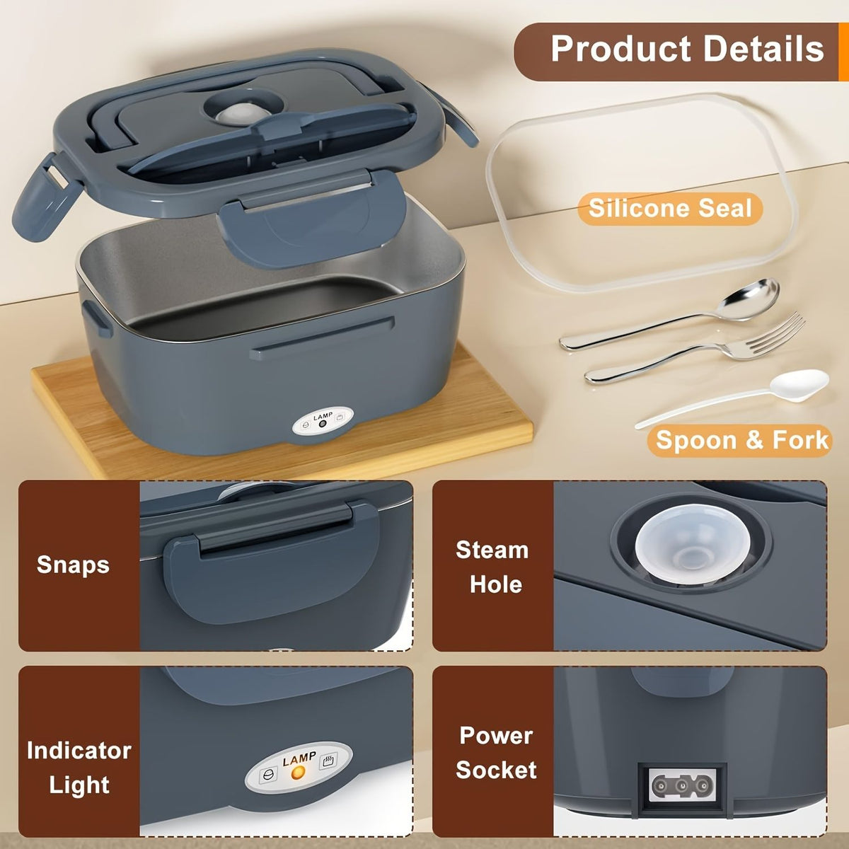 12V 24V Portable Car Food Warmer