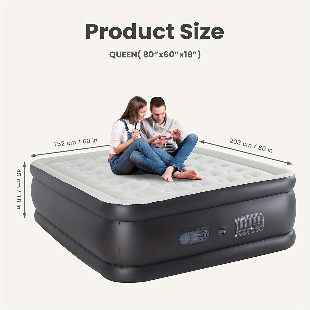 Coil Beam Air Mattress with Plush Velvet Top