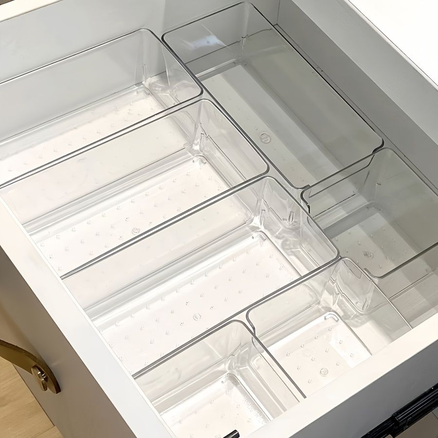 7 Piece Acrylic Drawer Organizer Set with Dividers