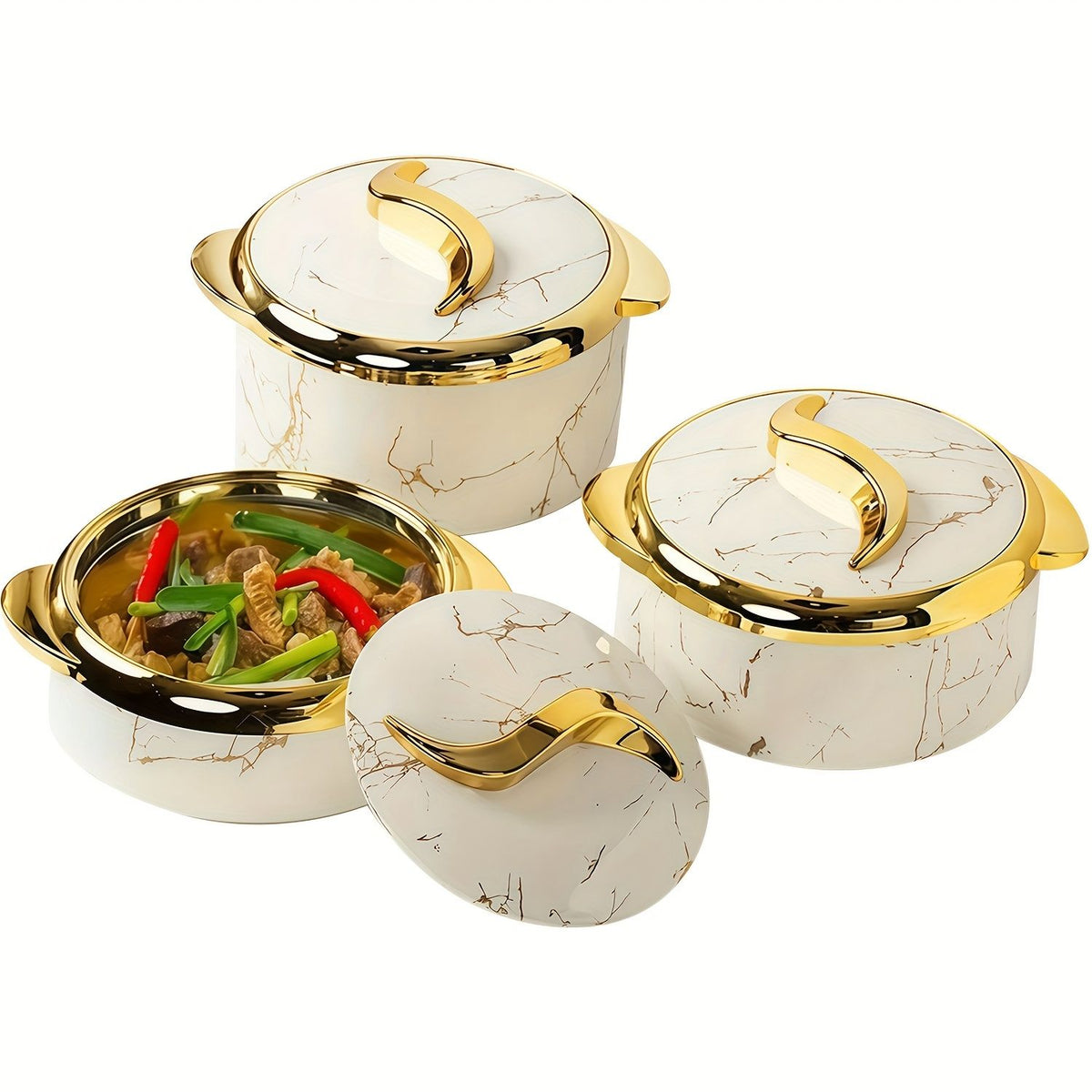 3-Piece Insulated Thermal Casserole Dish Set with Lids