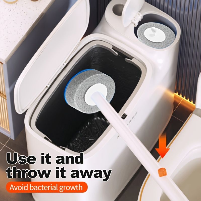 2 in 1 Bathroom Trash Can With Toilet Brush