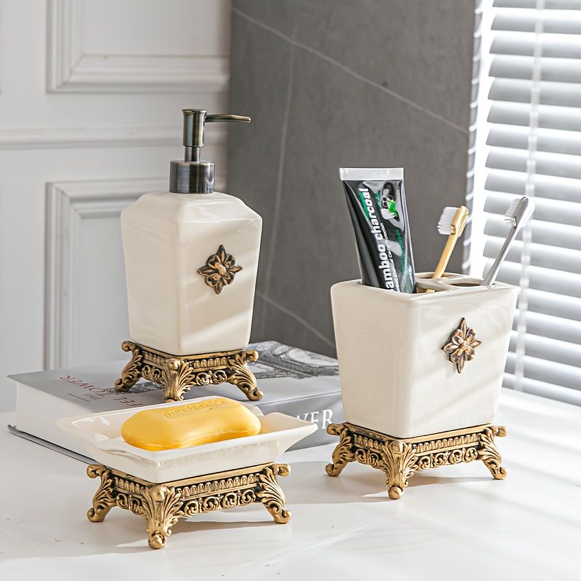 Ceramic Ice Crack Pattern Soap Dispenser Bottle W003