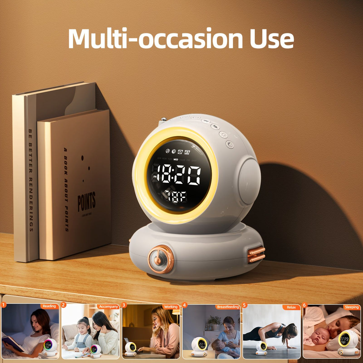 Wake Up Light Alarm Clock with FM Radio and Sunrise Simulation