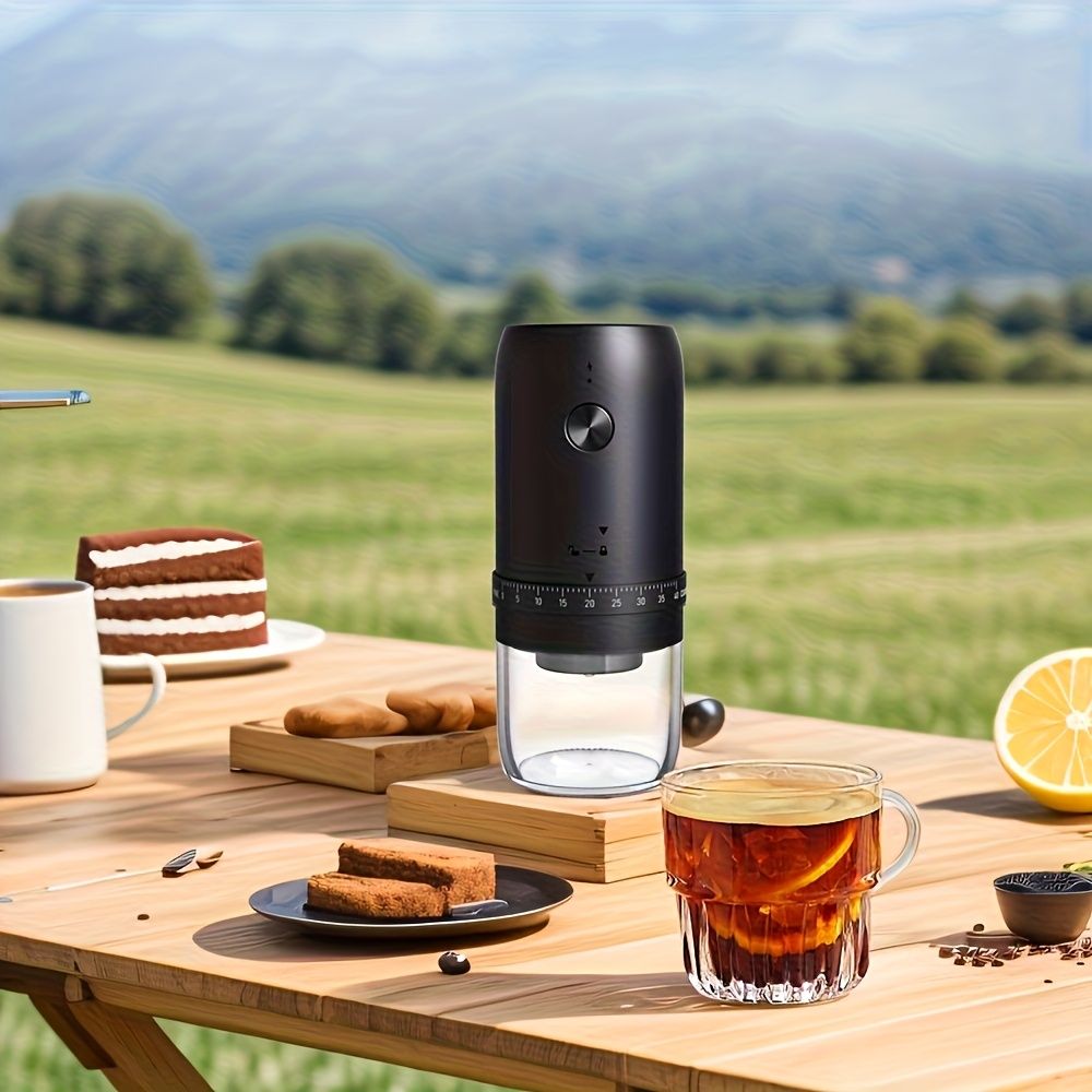 Rechargeable Portable Burr Coffee Grinder with Adjustable Settings