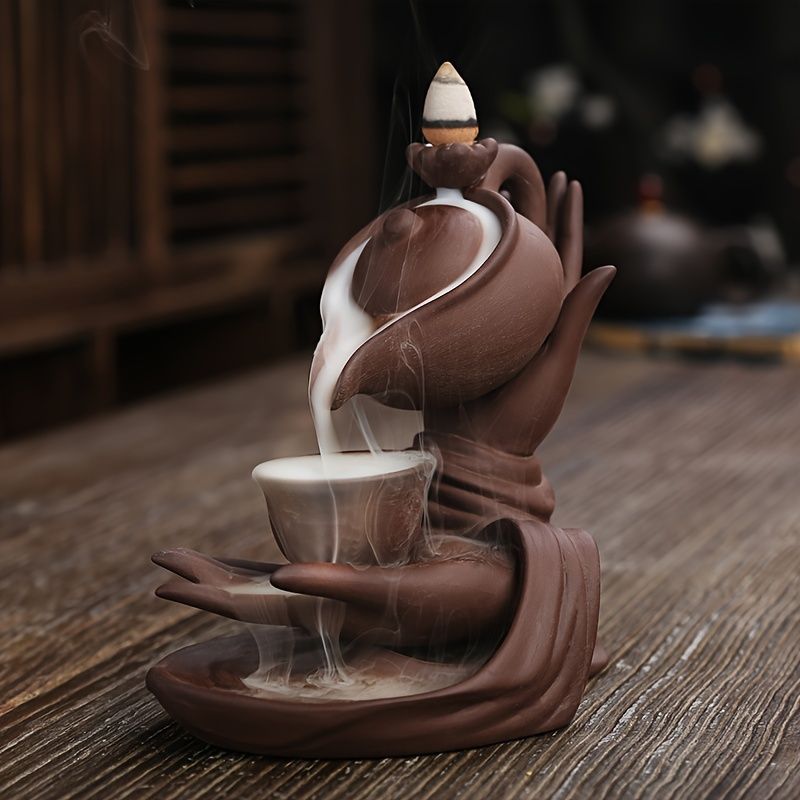 Ceramic Backflow Incense Holder Waterfall Smoke Design