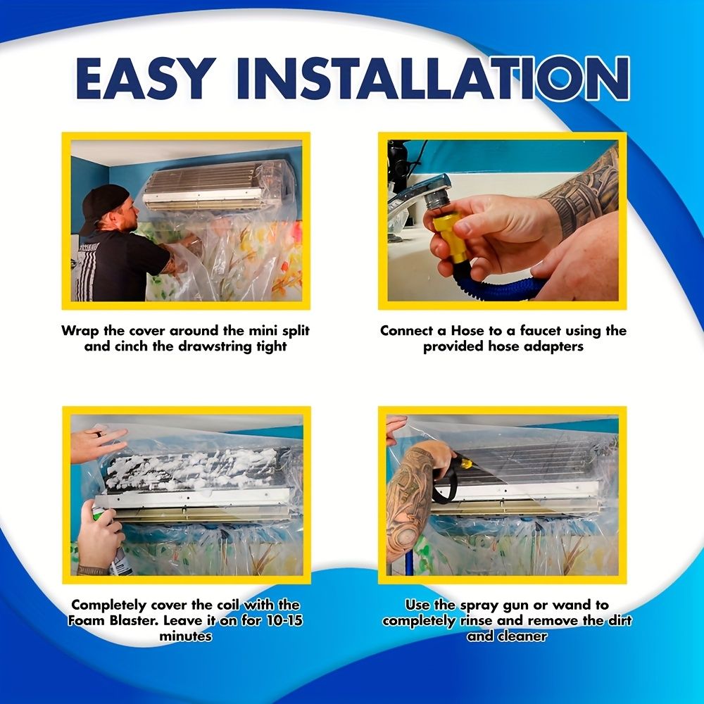 Air Conditioner Cleaning Hood with Water Collection Bag