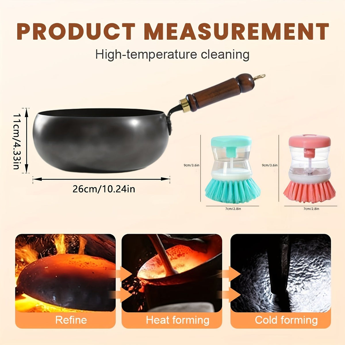 Japanese Large-Bellied Non-Stick Wok with Heat-Resistant Handle