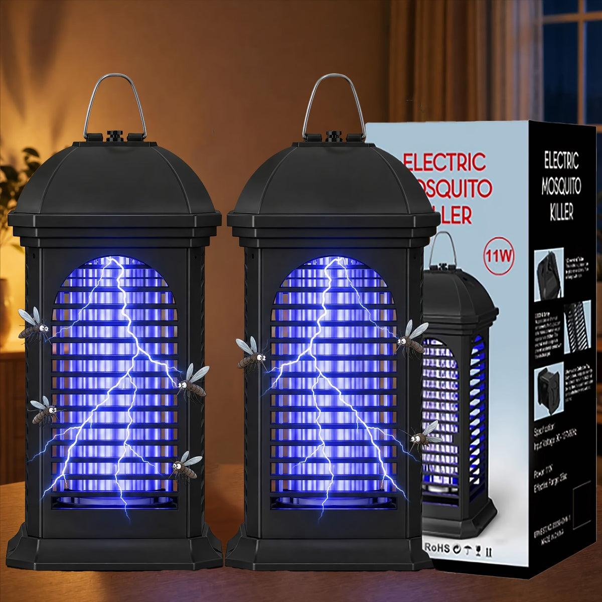 Electric Bug Zapper Fly Trap Metal Mesh
