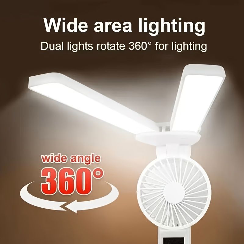 LED Desk Lamp with Cooling Fan and Pen Holders