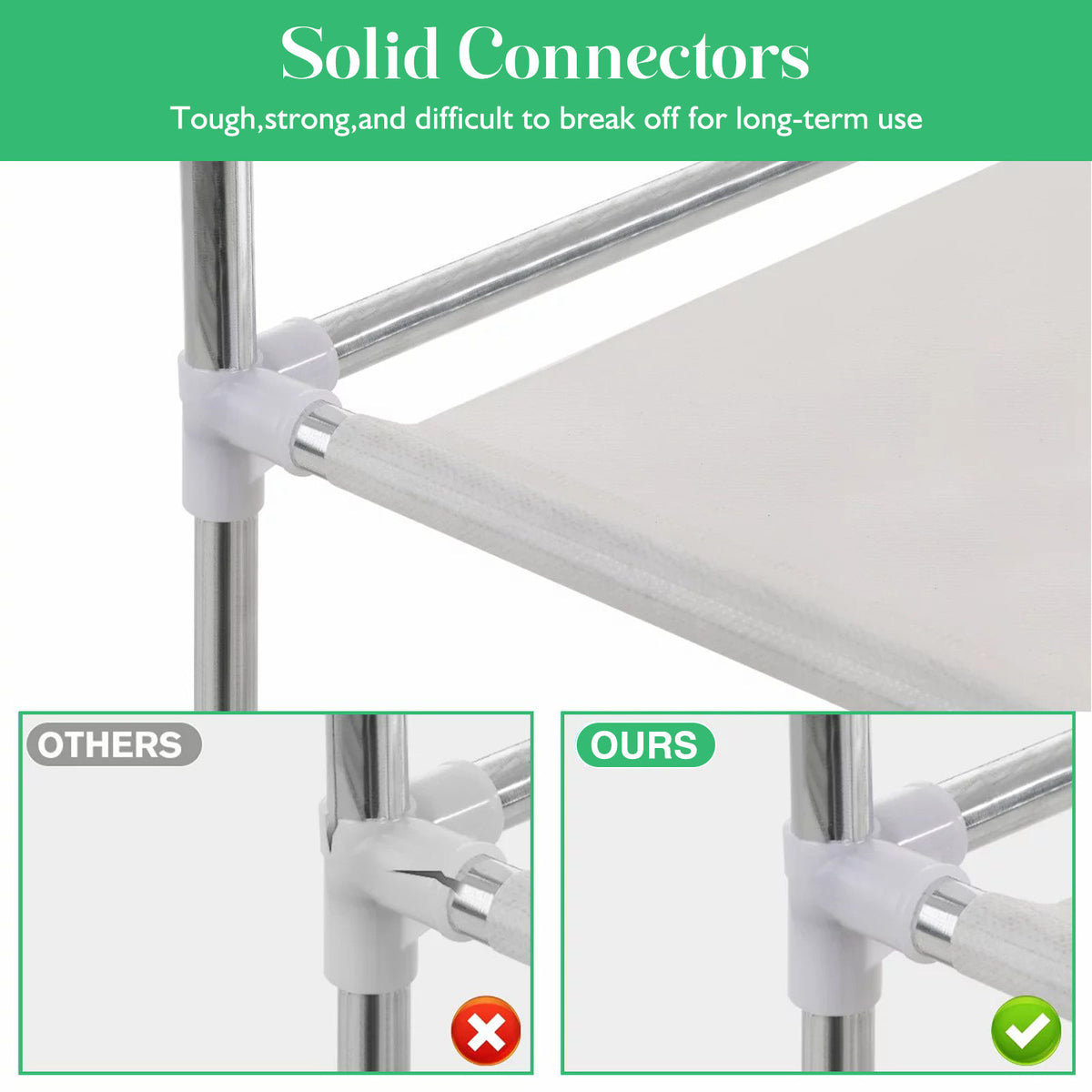 Portable Closet Storage Organizer Wardrobe Rack Shelf