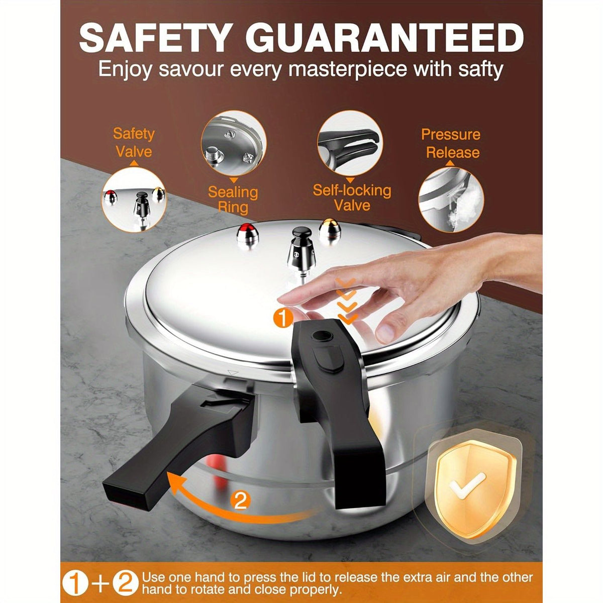 Aluminum Pressure Cooker with Canner Rack