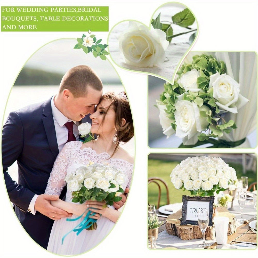 24-Piece Realistic Silk Rose Bouquet