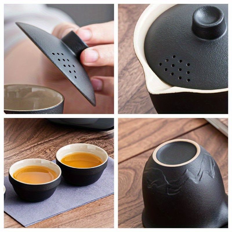 Portable Travel Tea Set with Capsule Storage Bag