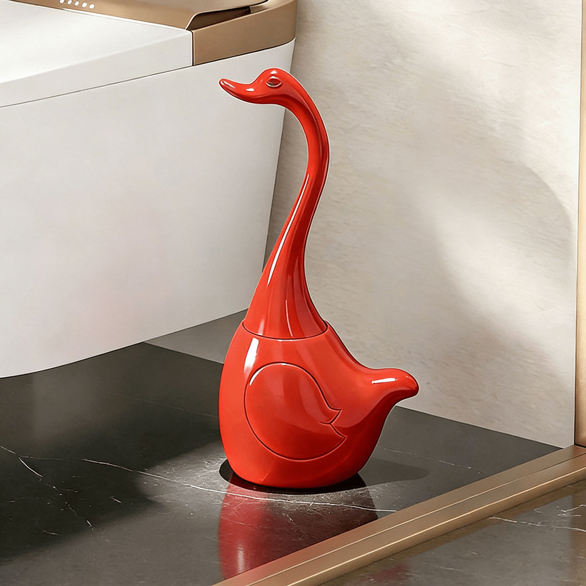 Swan Toilet Brush with Holder