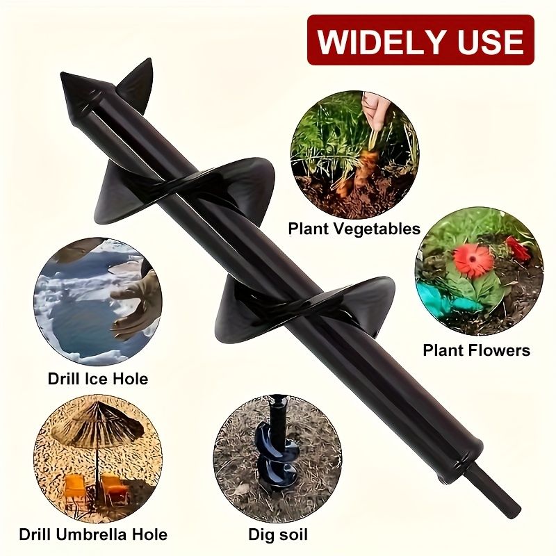 Auger Drill Bit Set 3/8 Inch Hex Shank for Planting