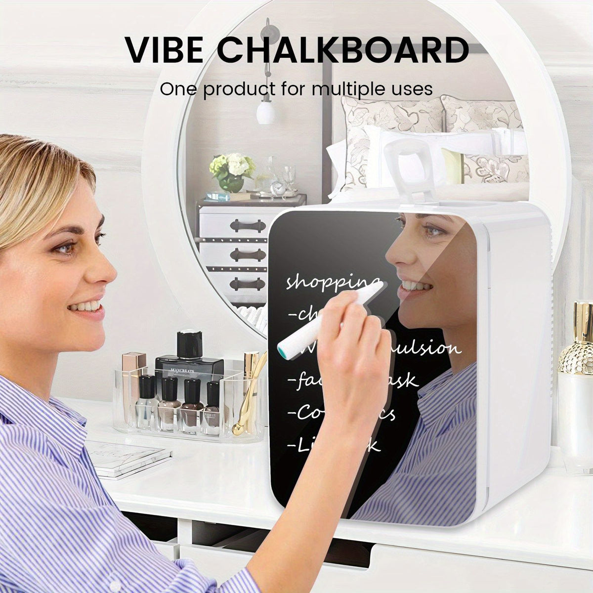 Portable Mini Fridge Cooler for Beverage Food Skincare