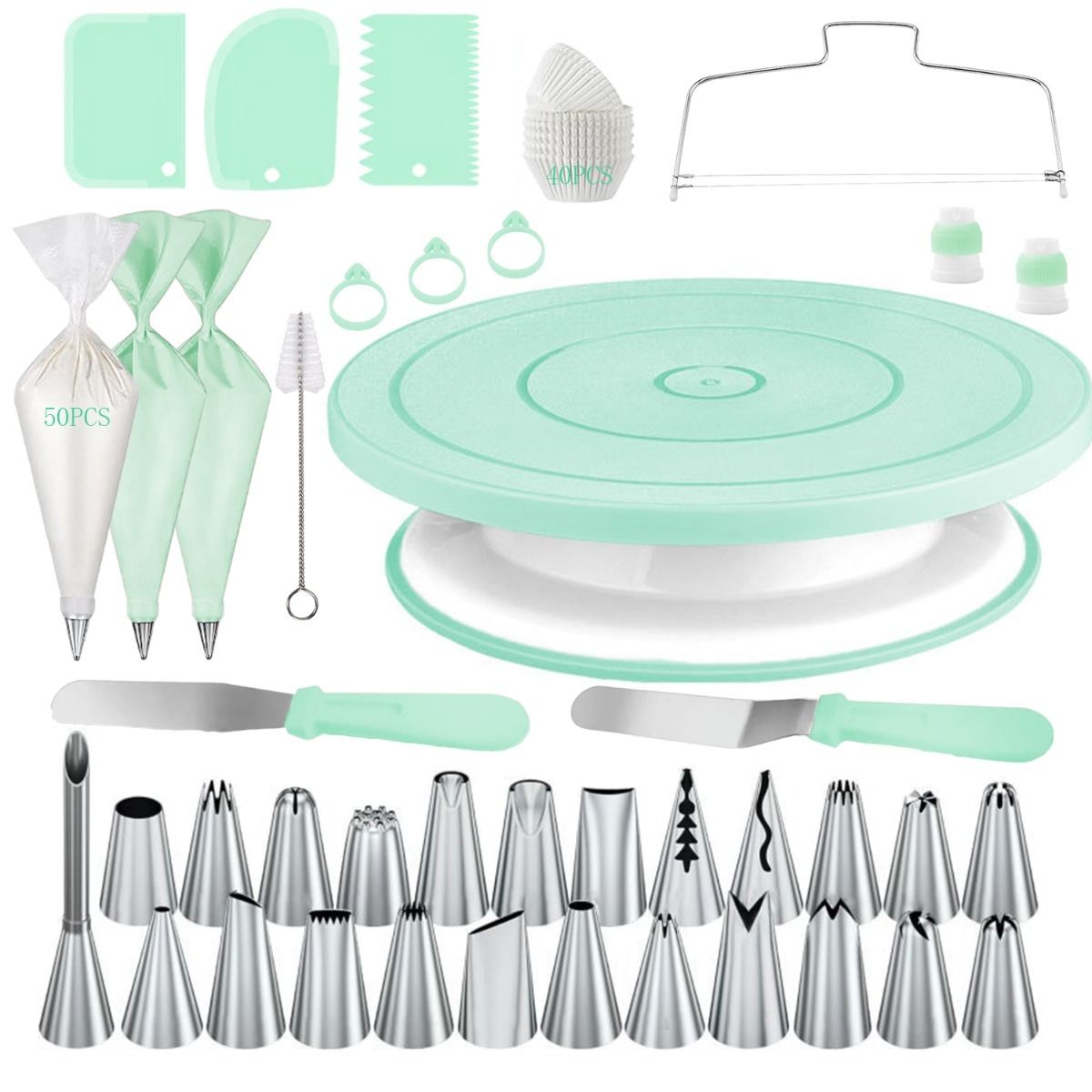 129 Piece Stainless Steel Cake Decorating Set