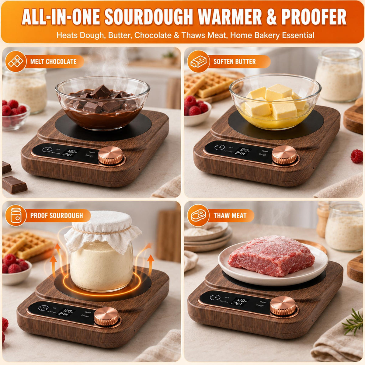 2-in-1 Sourdough Bread Maker with Temperature Probe