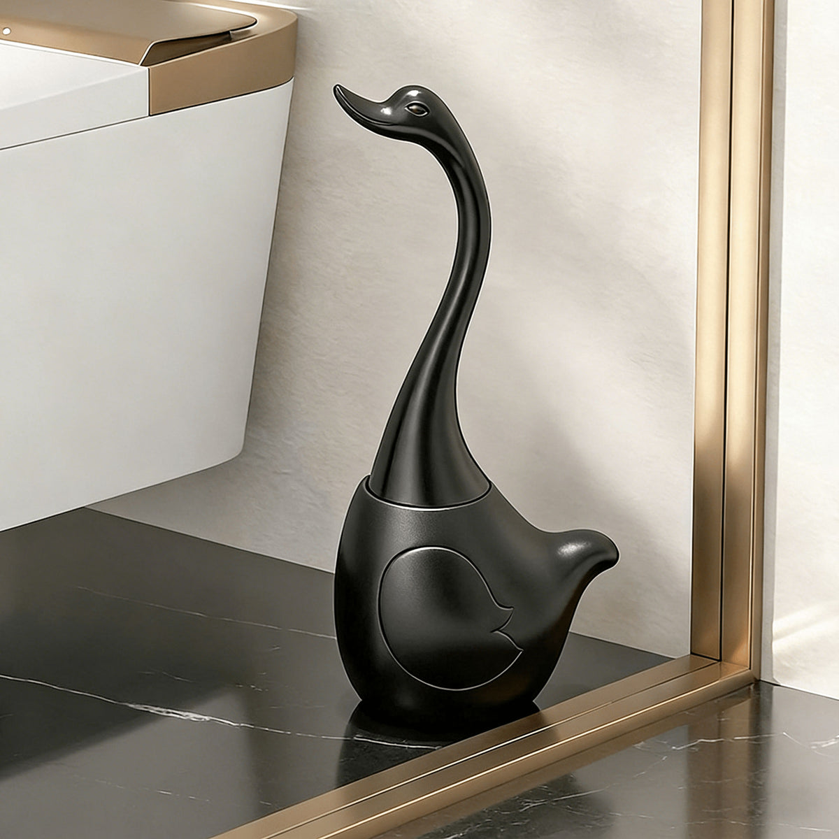 Swan Toilet Brush with Holder