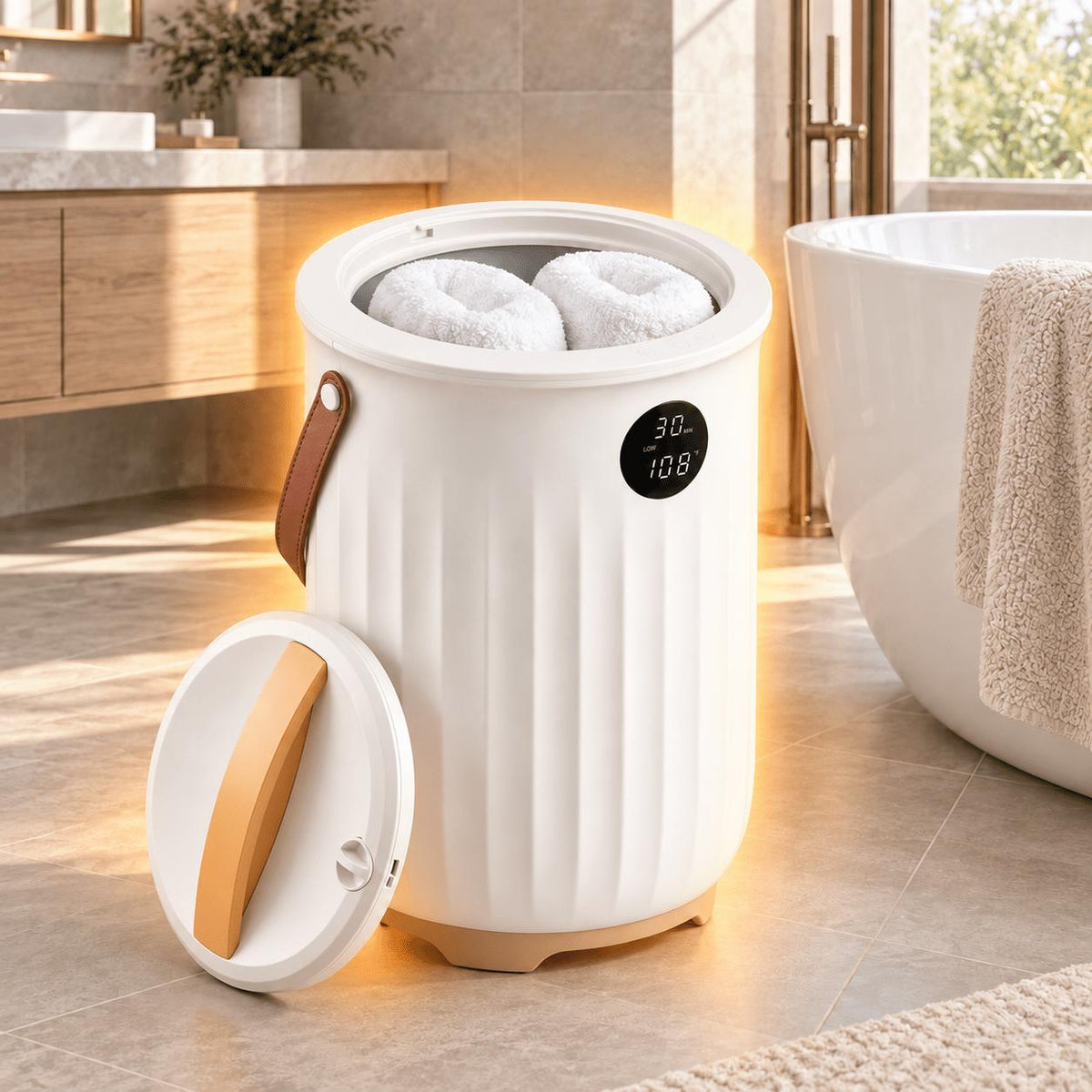 5.28-Gallon Large Towel Warmer Bucket with LED Display and Timer