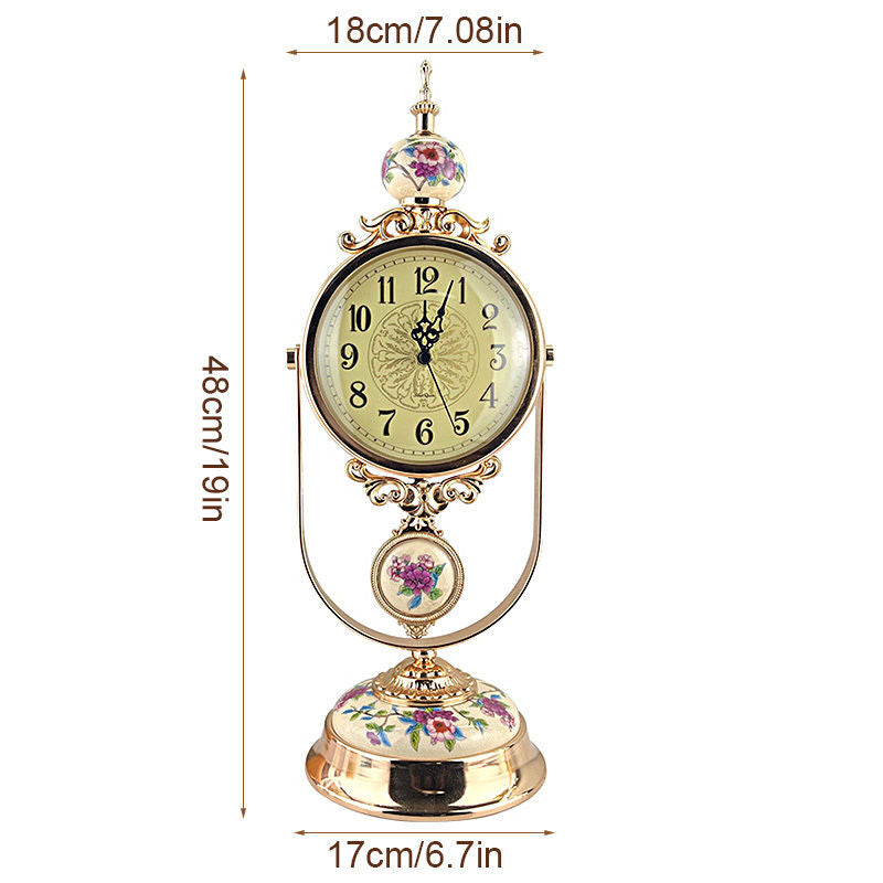 Vintage American Style Desktop Clock Home Ornament