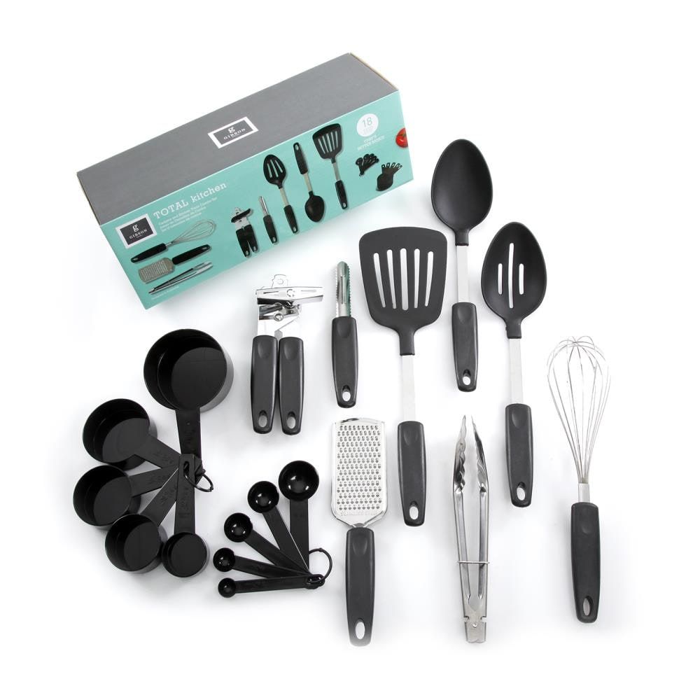 Gibson Home 18-Piece Kitchen Utensil Set Black