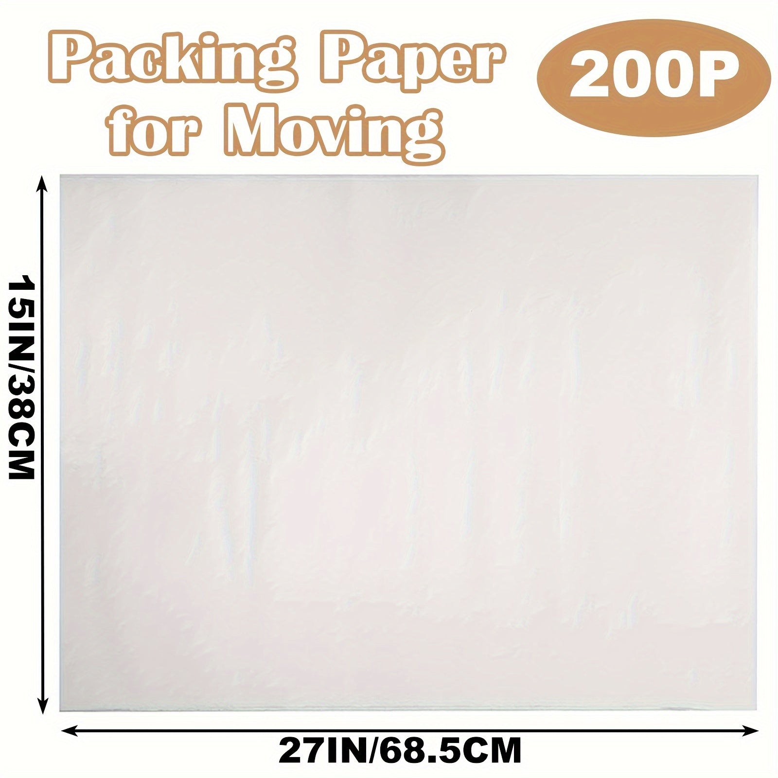 Heavy-Duty Packing Paper Sheets 27x15 inch – Unbleached, Tear-Resistant Wrapping Paper for Moving & Storage