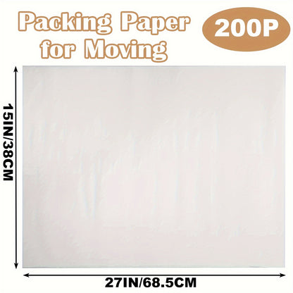 Heavy-Duty Packing Paper Sheets 27x15 inch – Unbleached, Tear-Resistant Wrapping Paper for Moving & Storage