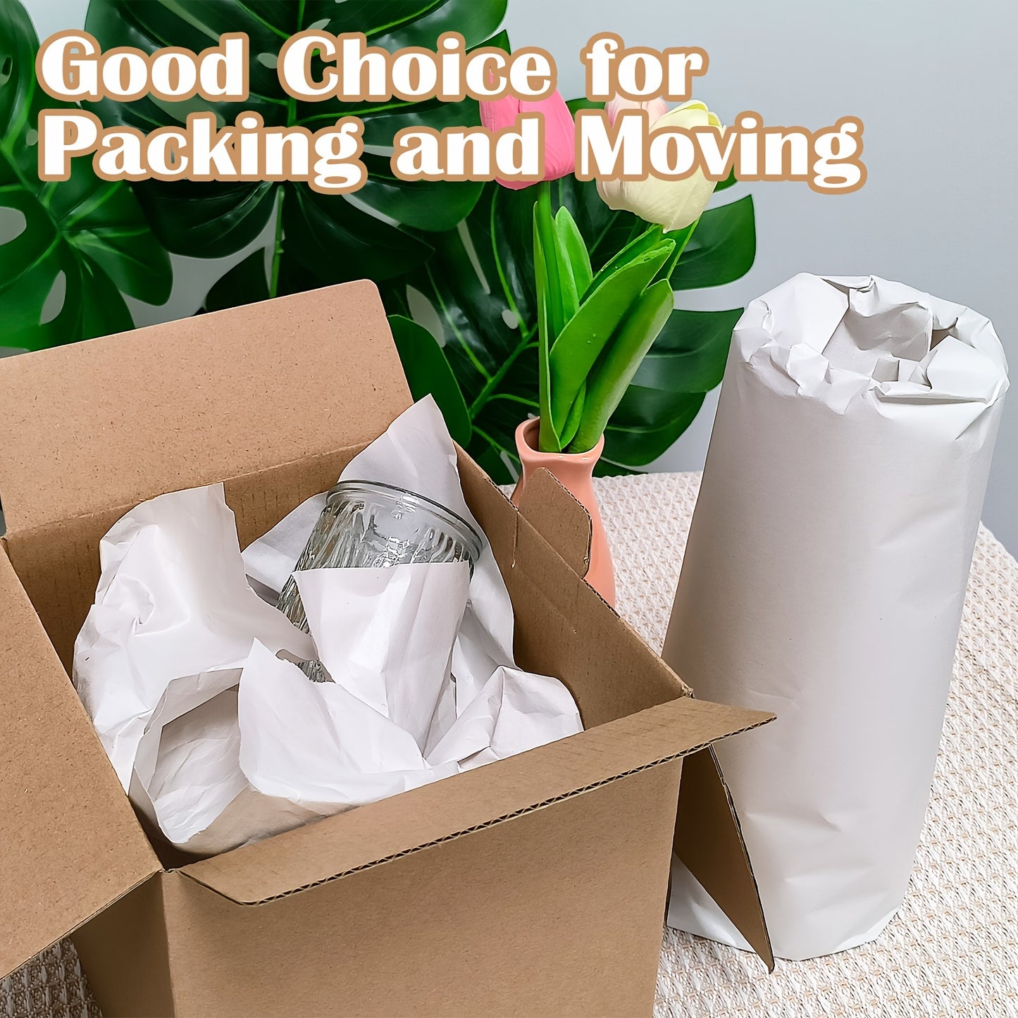 Heavy-Duty Packing Paper Sheets 27x15 inch – Unbleached, Tear-Resistant Wrapping Paper for Moving & Storage