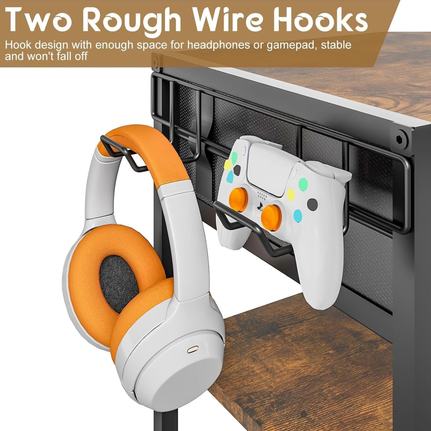 4-Tier Media Storage Tower with Drawer, Console Stand for PS5/Xbox/Switch