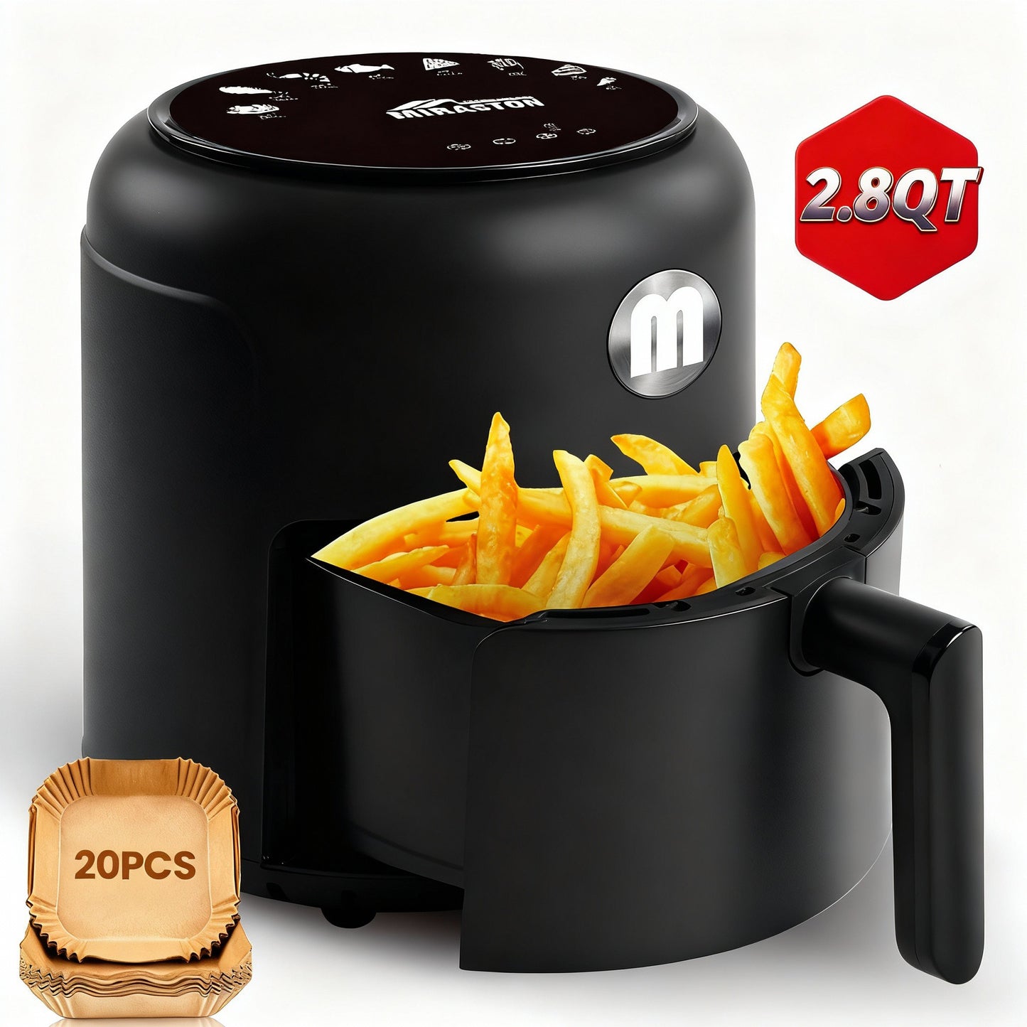 6.5QT Digital Air Fryer with Window & Touch Screen – Stainless Steel