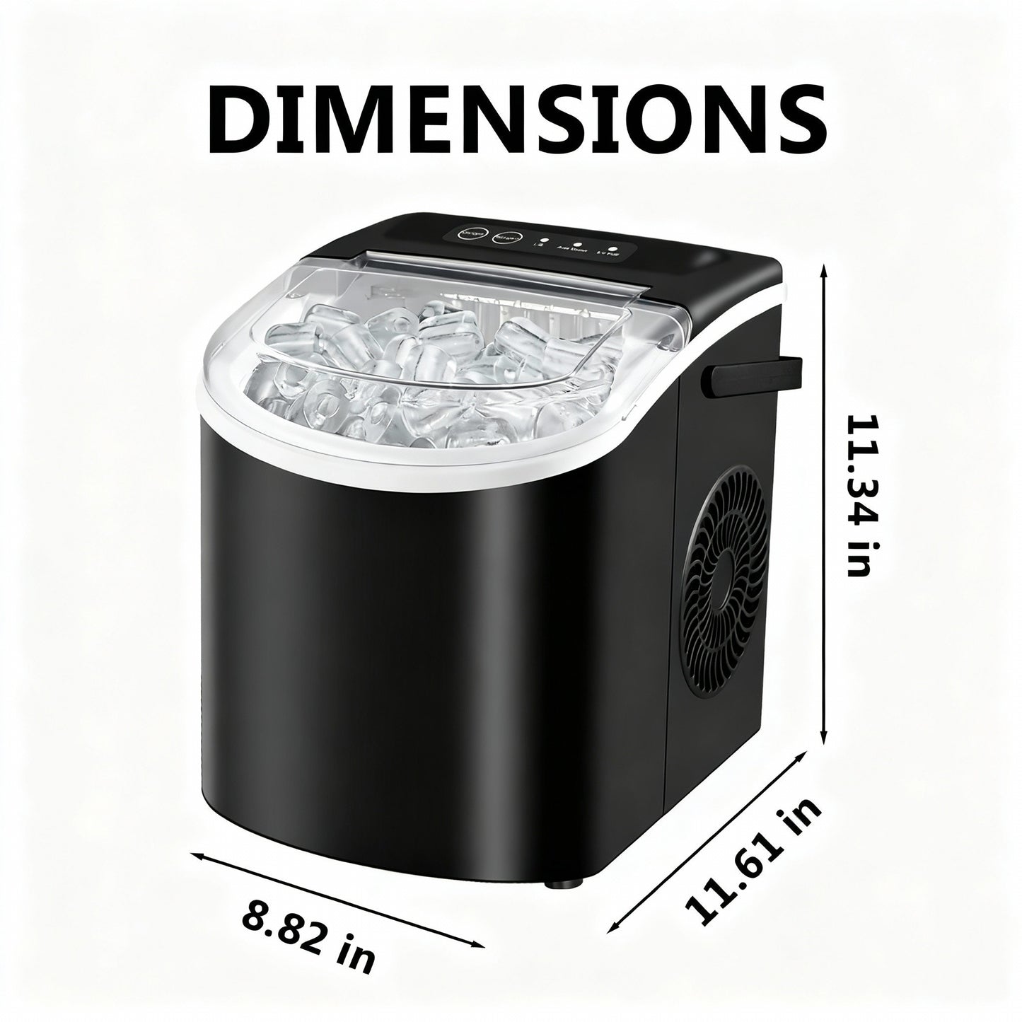 Portable Countertop Ice Maker Machine – Fast Ice Making, 2 Ice Sizes