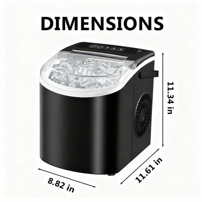Portable Countertop Ice Maker Machine – Fast Ice Making, 2 Ice Sizes