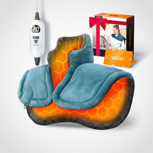 Electric Heating Pad for Neck, Shoulders & Back – Fast Heating, Ultra Soft Plush, Extra Long Cord (110")