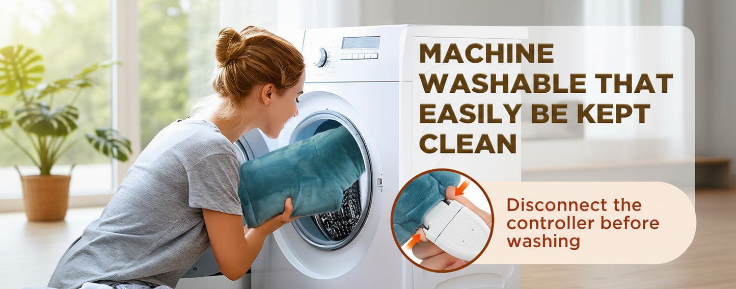 Electric Heating Pad for Neck, Shoulders & Back – Fast Heating, Ultra Soft Plush, Extra Long Cord (110")