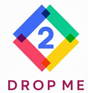 Colorful logo with the number '2' and text 'DROP ME' on a white background