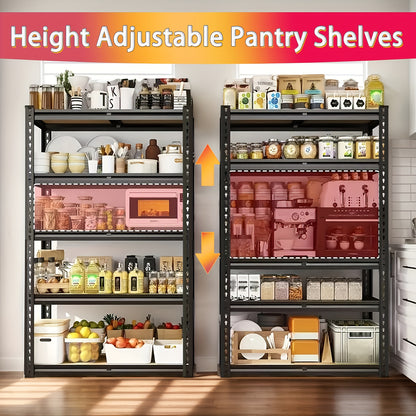 Heavy Duty Metal Storage Rack 5-Tier Adjustable Shelving Unit, Garage or Warehouse Organizer