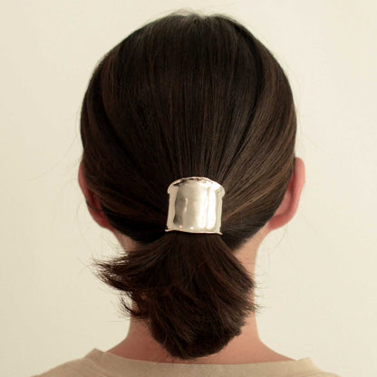 Metal Hair Ponytail Cuff Stick | Silver
